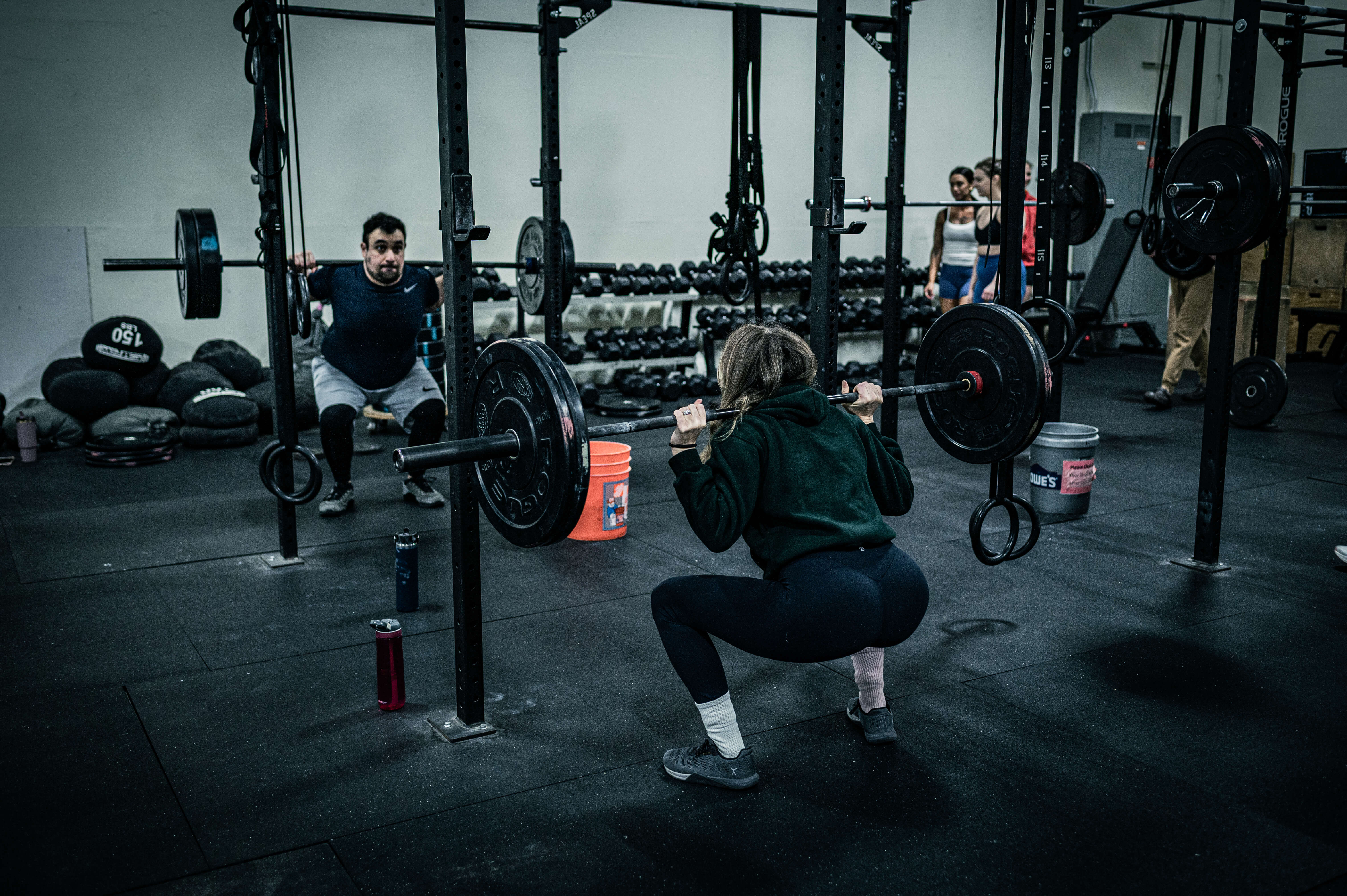 Group of athletes training together during a CrossFit class at CrossFit Tigard